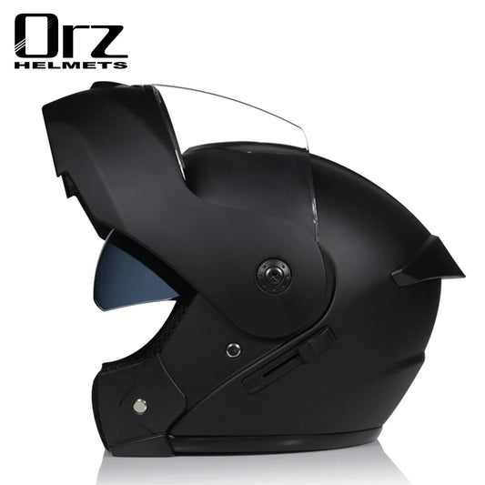 Dual Lens Full Face Motorcycle Helmet - Racing Downhill Motorbike Protective Safety Helmet Gear