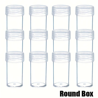 30PCS Bead Storage Bottles – Mini Organizer Containers for DIY Diamond Painting, Rhinestones & Craft Accessories