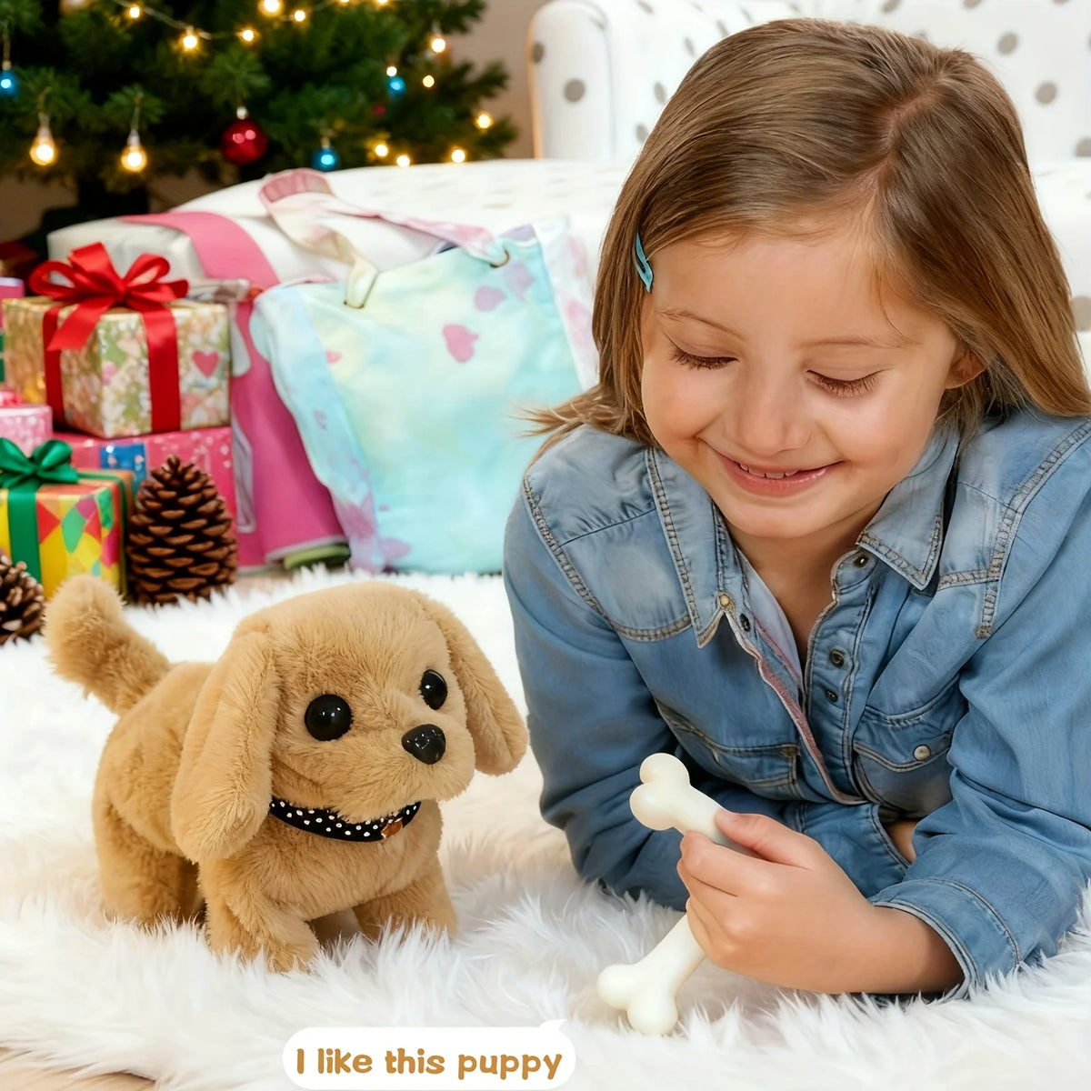 2026 Interactive Golden Retriever Toy Dog - Realistic Walking, Barking, Tail Wagging & Sound Effects