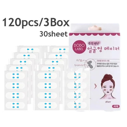 V-Lift Face Tape 10-30 Sheets - Invisible Breathable Makeup Adhesive for Facial Lifting & Chin Contouring