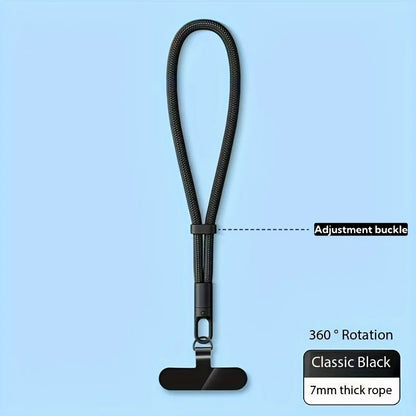 Adjustable Universal Phone Lanyard Strap – Clip Holder for All Phone Cases (Neck, Shoulder, Crossbody & Wrist, 7mm Thick)