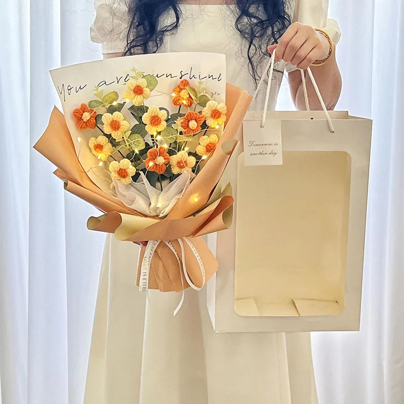 Graduation Bouquet 2025 – Crochet & Knitted Artificial Flowers for Wedding, Valentine’s & Special Occasion Gifts