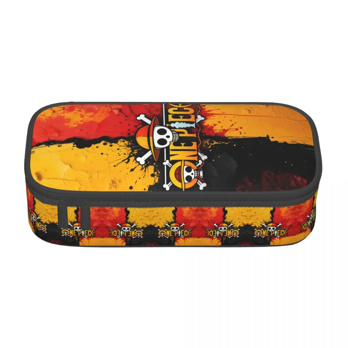 Cute Custom One Piece Pencil Case – Large Capacity Straw Hat Pirates Skull Stationery Bag for Boys & Girls