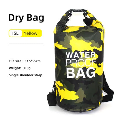Waterproof Dry Bag - 10L/20L Storage Pack for Swimming, Trekking, Rafting, Kayaking & Boating