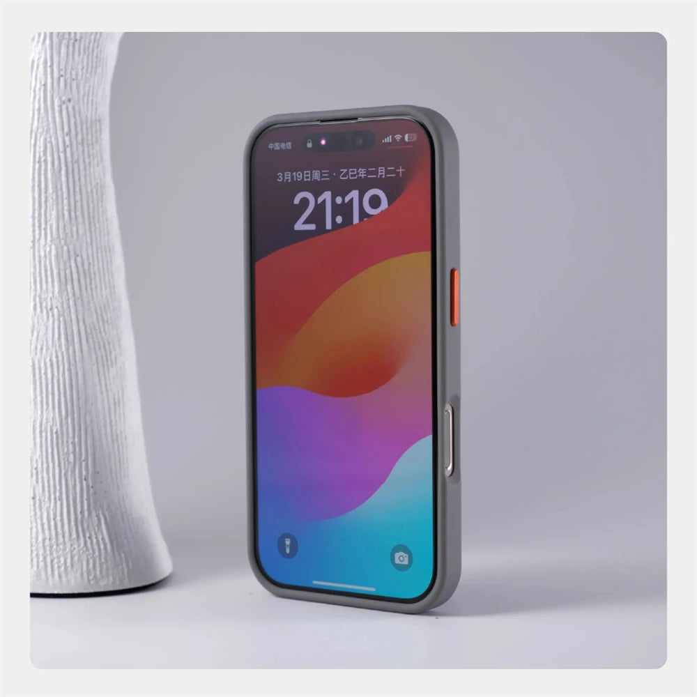 Luxury Matte Translucent MagSafe Case — Shockproof Wireless Charging Cover for iPhone 12–17 Pro/Max/Plus