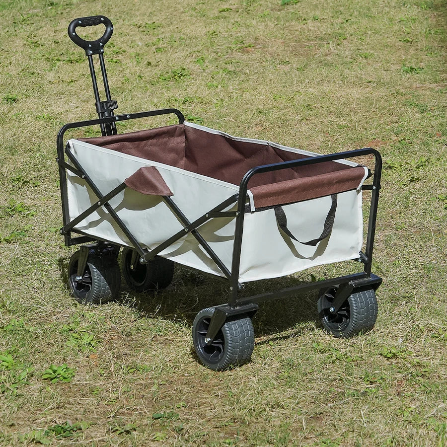 500lbs Heavy Duty Folding Tank Wheels Cart — Large Capacity Outdoor Wagon for Beach, Sand, Trolley & Camping