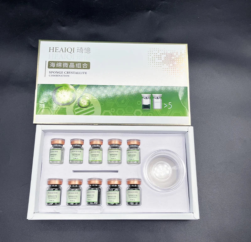 10pcs Sponge Microcrystal Freeze-Dried Powder Collagen Regeneration Sponges – Natural Biological Extract for Skin Cell Renewal