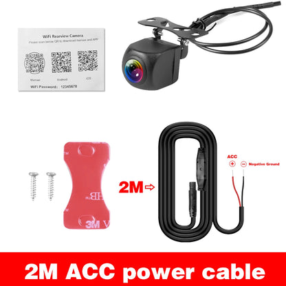 Wireless Car Rear View Camera — HD 170° Waterproof Backup Camera for Android & iOS, 12V/24V