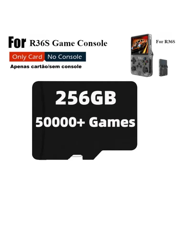 BOYHOM V5 SD Card for R36S Handheld Console – 64GB/128GB/256GB Game Storage for 3.5" IPS Linux Portable Player