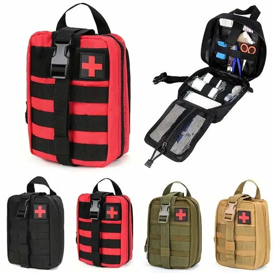 Outdoor First Aid Kit - EDC MOLLE Medical Survival Emergency Pack for Camping Hiking Fishing & Travel