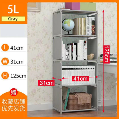 Modern Wall-Mounted Bookshelf with Gold Bookends – Decorative Bookcase for Living Room, Library & Home Office