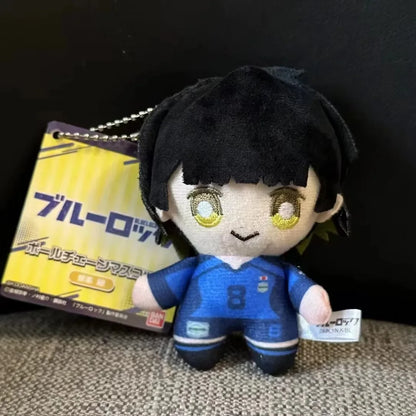 Mini Blue Lock Nagi Plush Keychain – Cute Anime Backpack Charm & Stuffed Doll Gift