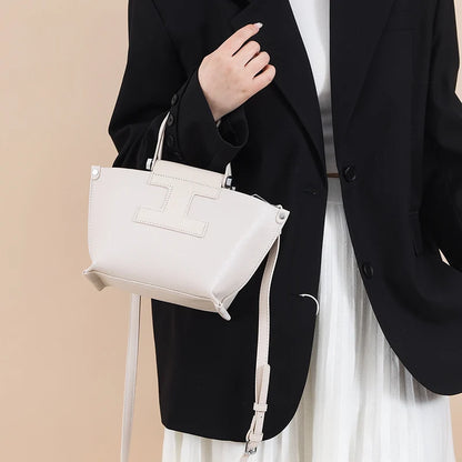 Luxury Cowhide Women’s Tote Bag – High-Quality Genuine Leather Shoulder and Crossbody Handbag, Fashionable Sac A Main