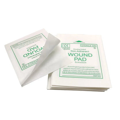 50/100PCS Sterile Non-Woven Gauze Pads - Waterproof Cotton Wound Care & First Aid Dressing Supplies