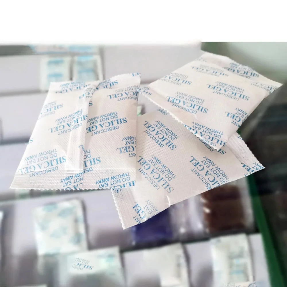 Non-Toxic Silica Gel Desiccant Bags – 2/5/10/20g Moisture Absorber for Kitchen, Room, and Living Spaces