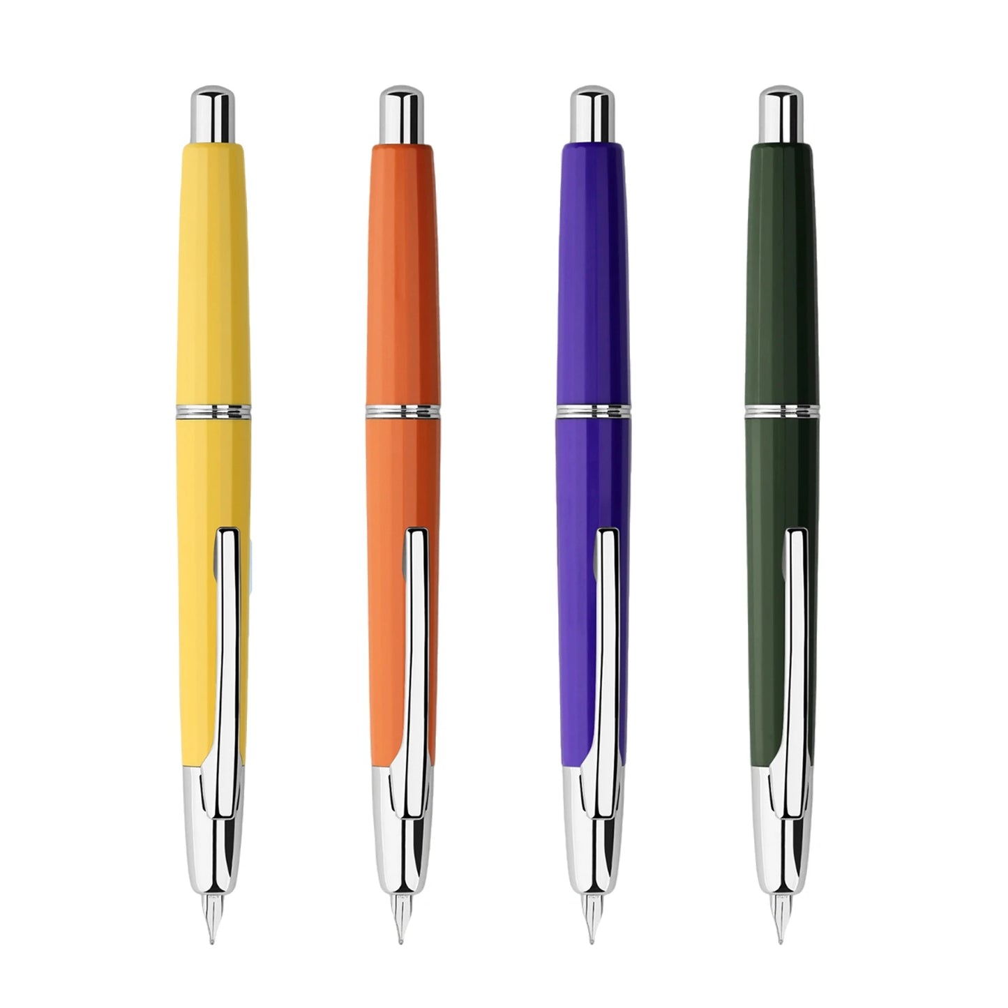 MAJOHN A2 Press Fountain Pen - Retractable EF Nib 0.4mm Resin Ink Pen with Converter, Lighter than A1, Perfect for Writing and Christmas Gift
