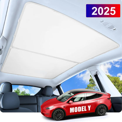 Tesla Model Y Juniper 2025–2026 Sunshade Set – Front, Rear & Side Window Sun Shades, Windshield UV Protection, Outdoor Camping Car Accessories