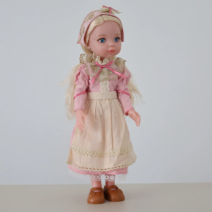 13-Inch Lifelike Girl Doll – Movable Figure with Clothes & Shoes, Realistic Toy Birthday Gift