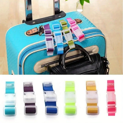 Adjustable Luggage Straps – 1/2/3/5/7PCS Portable Nylon Suitcase Belts with Hanging Buckle & Lock Hooks