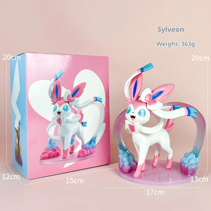 Anime Pokemon Figures – Sylveon, Umbreon, Leafeon Cute Statue Models for Tabletop Collection & Girl’s Birthday Gift