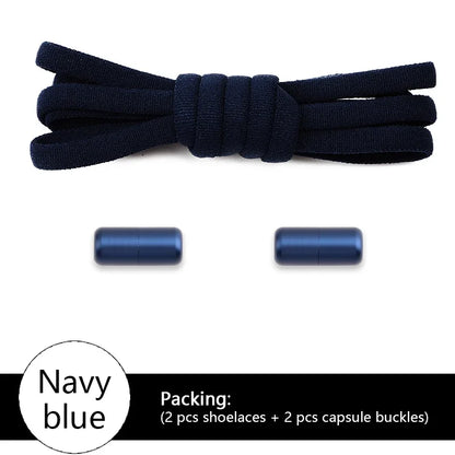 New Colorful Elastic No-Tie Shoelaces – Round Sneakers Laces for Kids & Adults