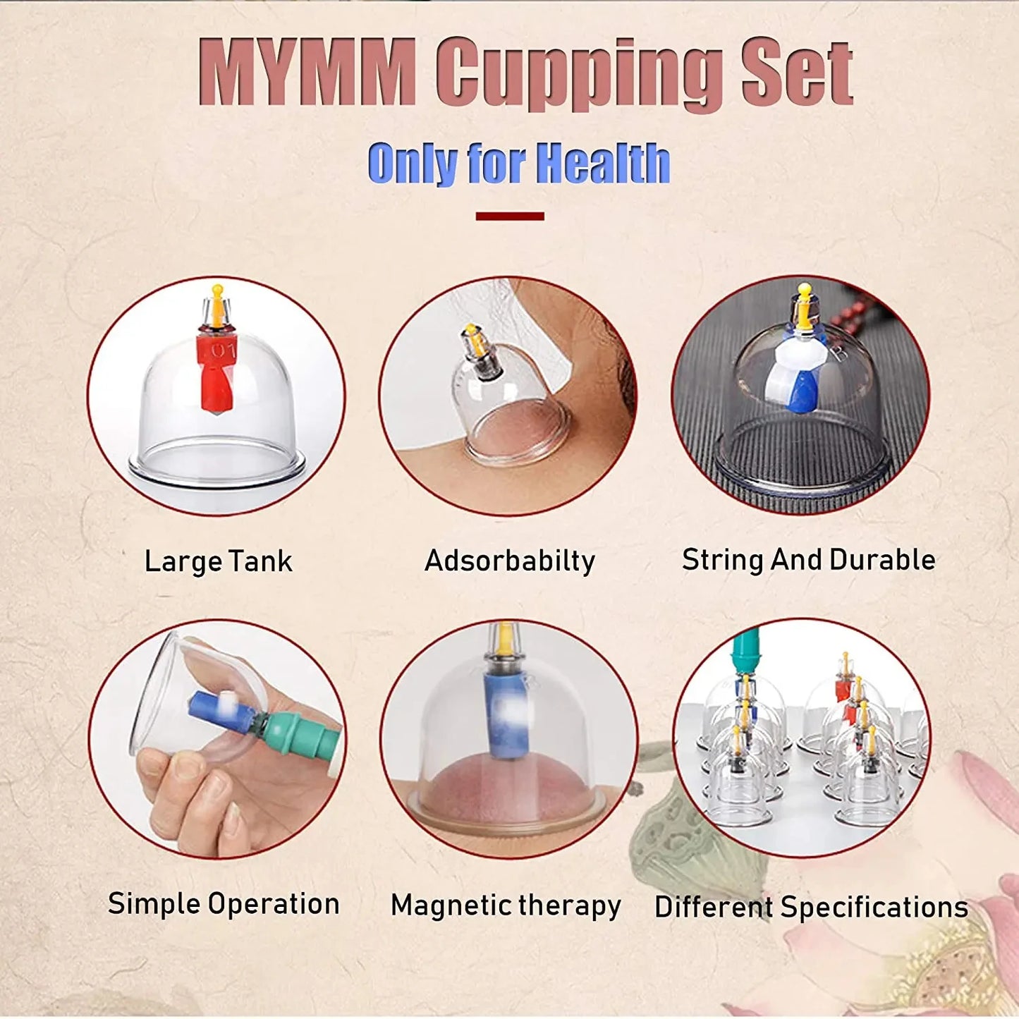 32PCS Professional Vacuum Cupping Set — Body Massager with Suction Cups for Relaxation, Detox & Anti-Cellulite Therapy
