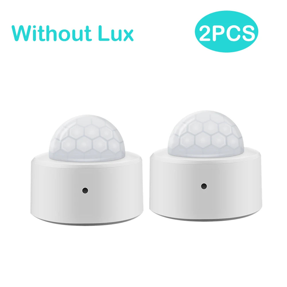 Tuya 2-in-1 ZigBee Mini PIR Motion Detector & Bright Lux Light - Passive Infrared Security Burglar Alarm Sensor