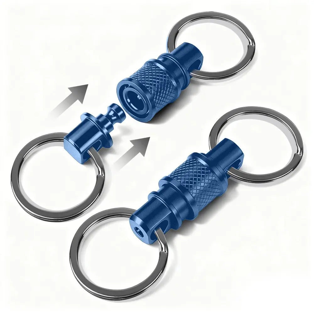 Quick Release Detachable Keychain - Heavy-Duty Split Key Ring for Men & Women