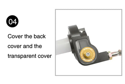 ZSDTRP 22mm Motorcycle Grip Set – Twist Throttle Clamp with Cable for Pit Bikes, Dirt Bikes, Motocross, ATV 110-250cc