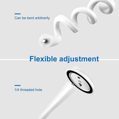 Flexible Twist IP Camera Holder Stand: Wall Mount Silica Gel Bracket for Baby Monitor - Hole-Free Crib Cradle Rod Hose Holder