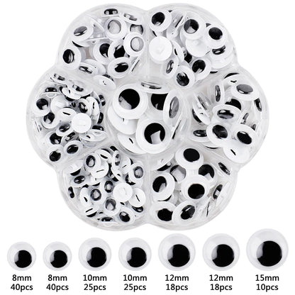 Multi-Size Googly Eyes Craft Kit - Self Adhesive & Sew On Plastic Eyes for Kids Handmade Projects