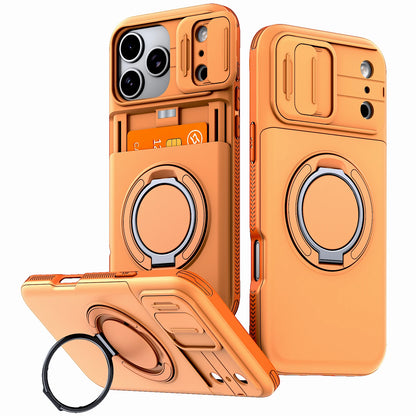 Luxury Wallet Case for iPhone 18 17 16 15 14 13 12 Pro Max 17E 16E 17 Pro - Shockproof Armor Card Holder Stand Cover