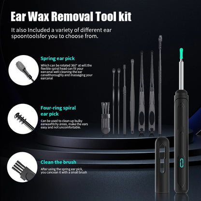 Ear Cleaner Set with Camera: USB C Charging Otoscope Endoscope - Ear Sticks, Wax Removal Tool, and Mini Camera for Effective Ear Cleaning
