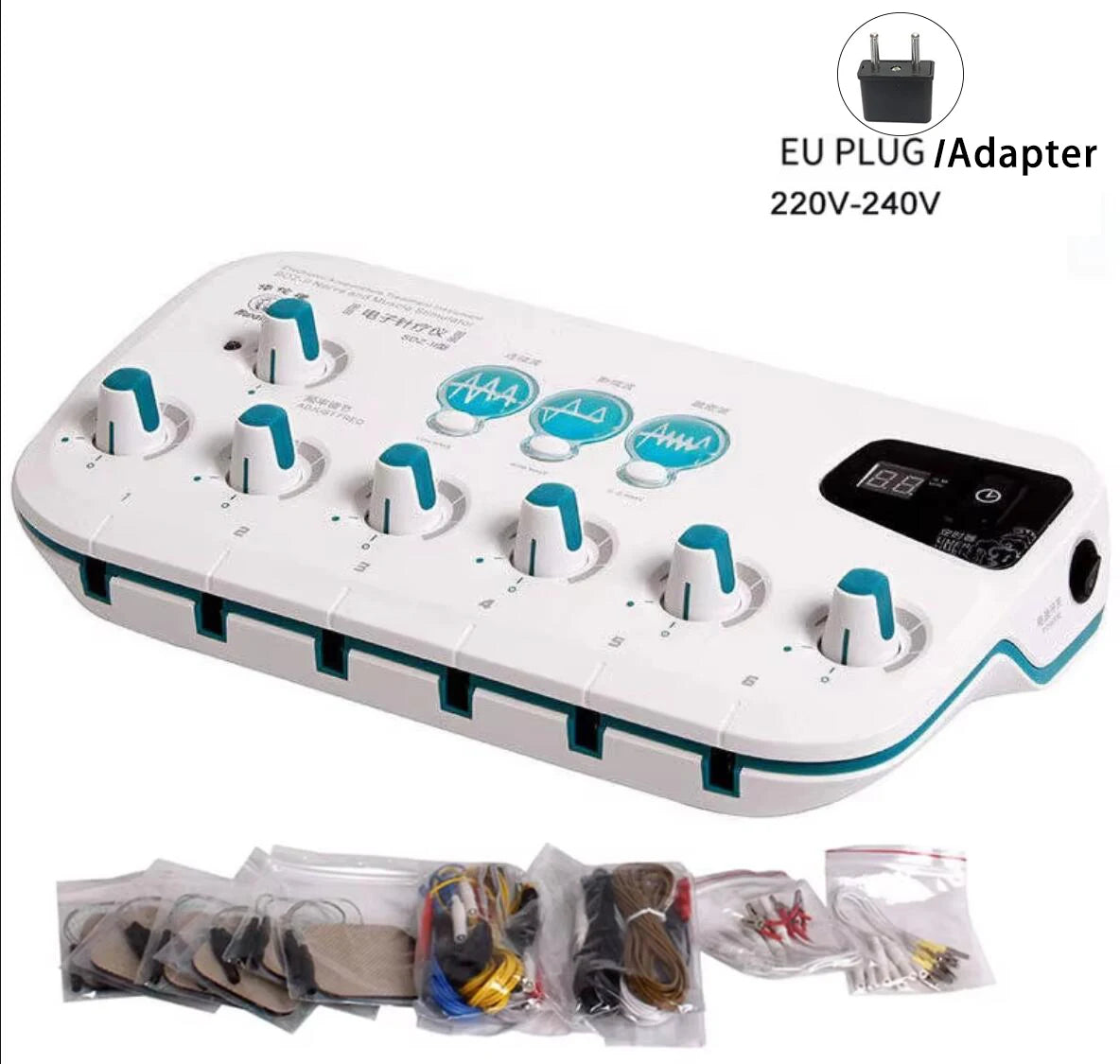 6-Channel Hwato SDZ II Low-Frequency Electro-Acupuncture Stimulator — Electric Needle Therapy for Nerve & Muscle