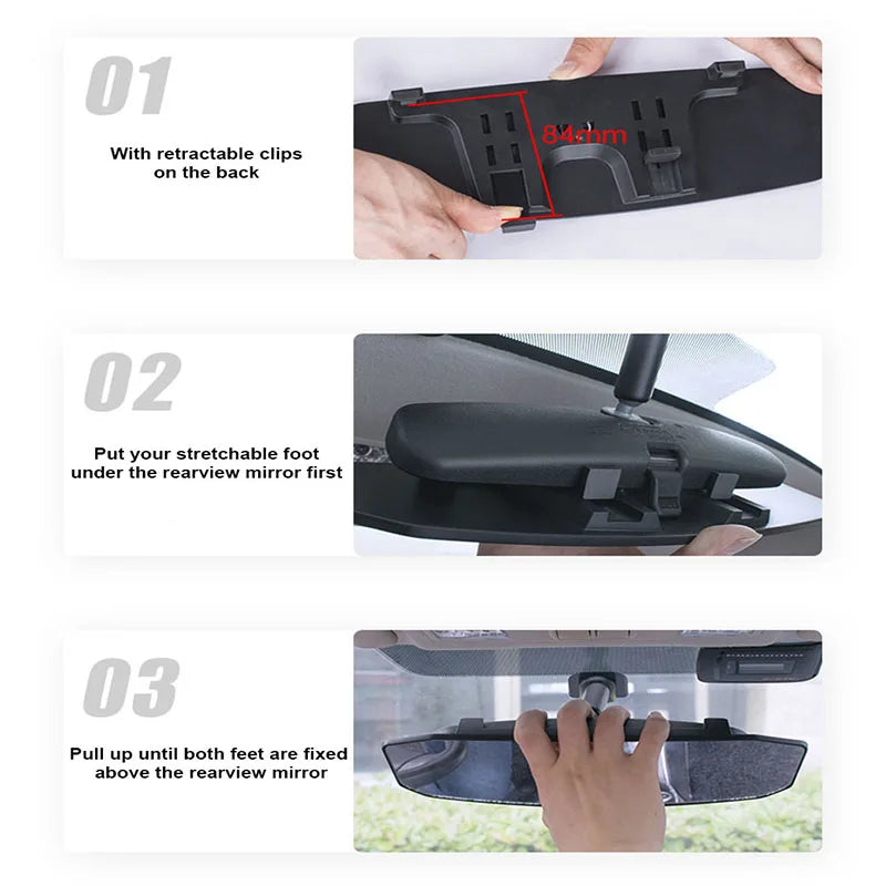 BLALION Wide Angle Car Baby Mirror: Panoramic Rear View Mirror Assisting Anti-Glare Large Vision Interior Monitor - Universal Auto Accessory