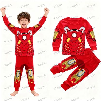 100% Cotton Boys Pajamas - Superhero Kids Sleepwear & Toddler Nightwear Set