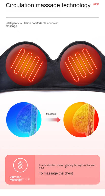 Wireless Vibration Electric Massager – Hot Compress Bra for Chest Care & Breast Firming