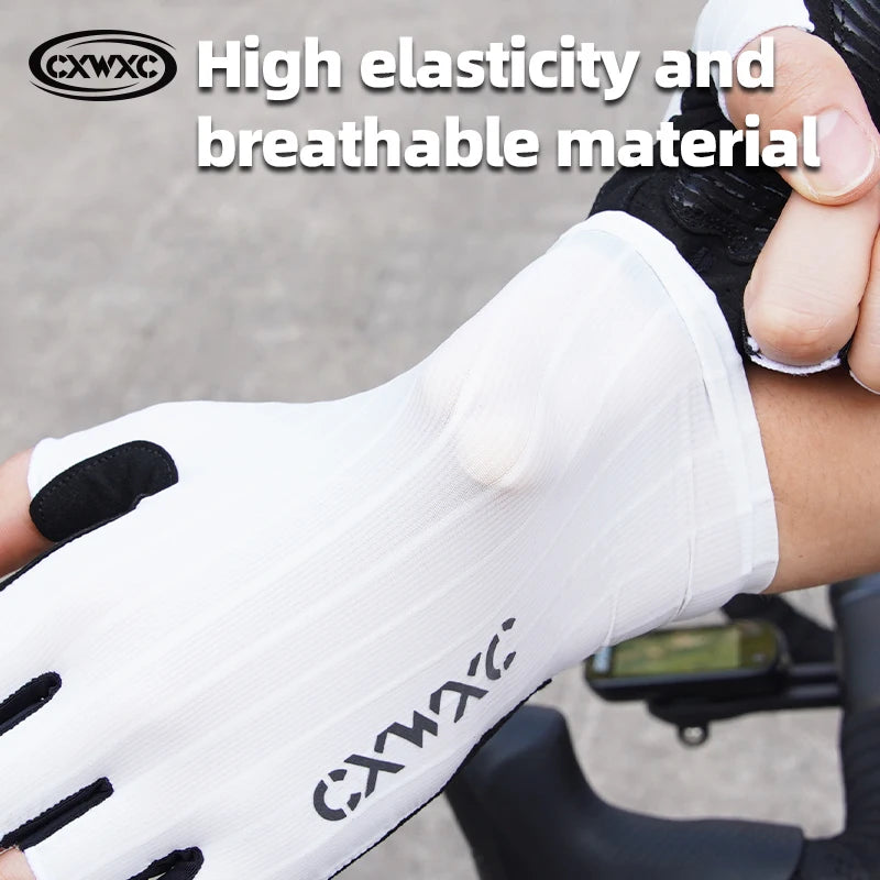 CXWXC Half Finger Cycling Gloves – Breathable, Anti-Slip Fitness Gloves with Extended Wrist Guard for Men & Women