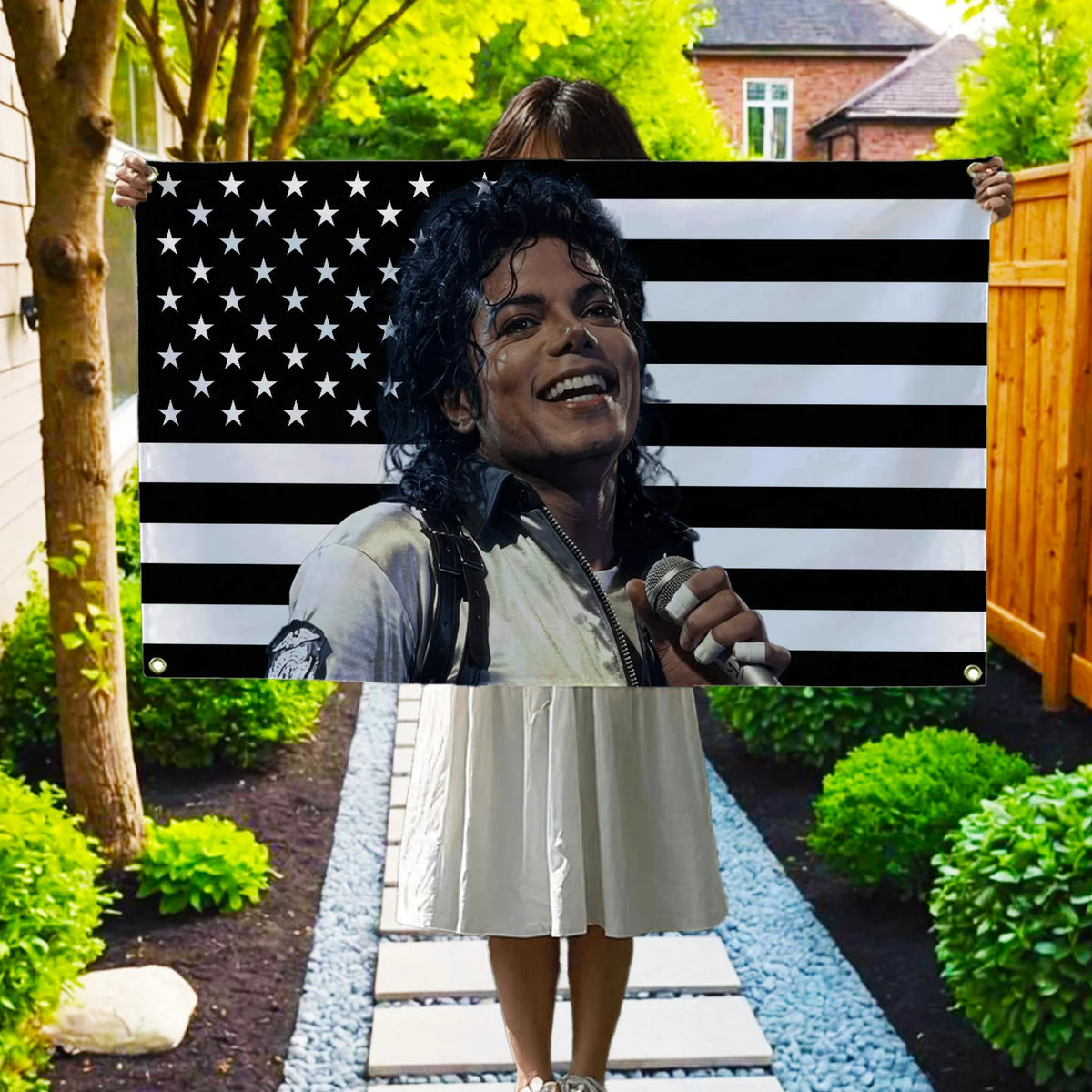 Michael Jackson Black Flag Tapestry - Decorative Wall Hanging for Bedroom, Garage & Home Decor