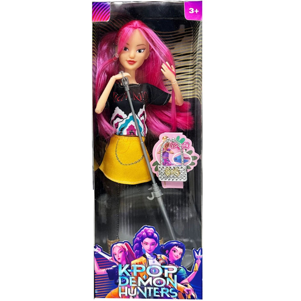 2025 Kpop Demon Hunters Doll Set – Rumi, Mira & Zoey Action Figures for Girls, DIY Plastic Princess Toys