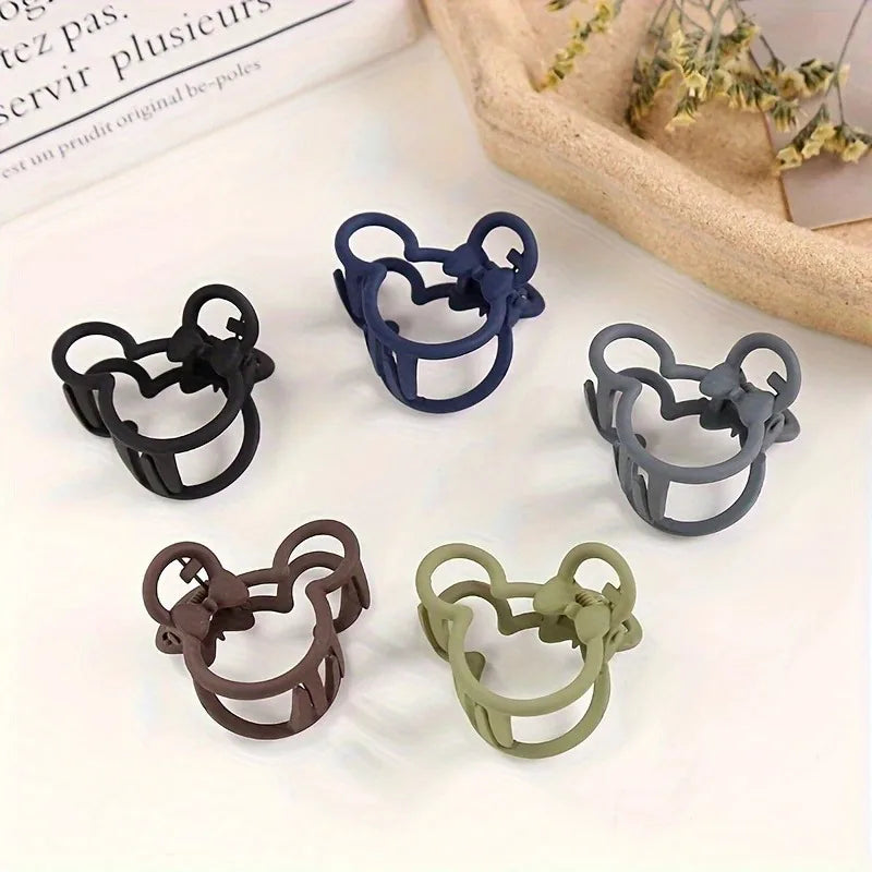5/10PCS Mickey Ear Hair Clips - Hollow Geometric Cartoon Hair Accessories for Parties, Holidays & Gifts