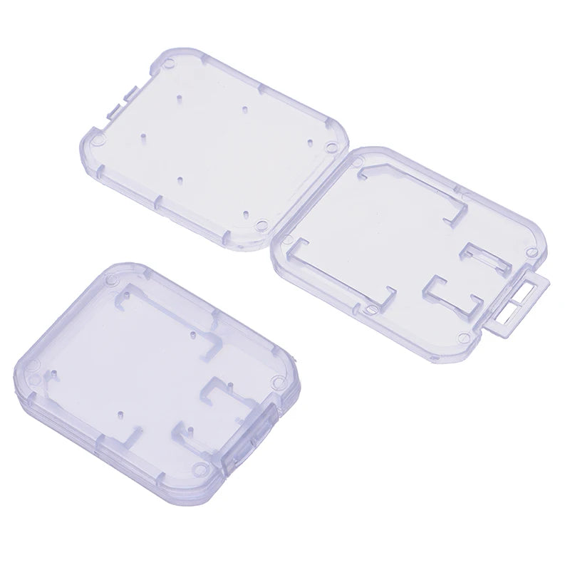 10-Pack Clear Plastic Memory Card Cases – Transparent Micro SD & TF Card Storage Box Holder