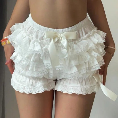 Victorian Lace Ruffle Bloomers: Women's Layered Pettipants for Lolita Dress, Pumpkin Panties, Booty Shorts - Safety Shorts