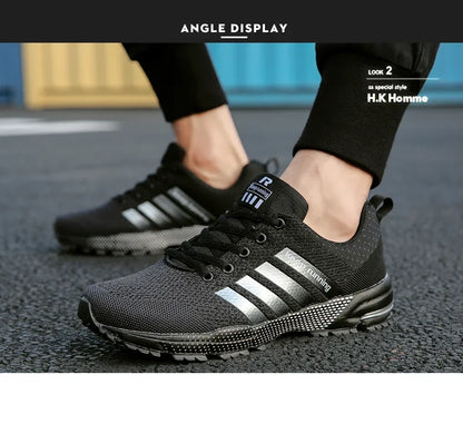 Men’s Air Cushion Running Shoes – Breathable Lightweight Marathon Sneakers for Athletic Training, Comfortable for Women