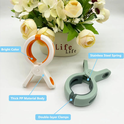 Extra Large Beach Towel Clips - Heavy Duty Chair Towel Holders & Clothes Clips for Cruise and Outdoor Use