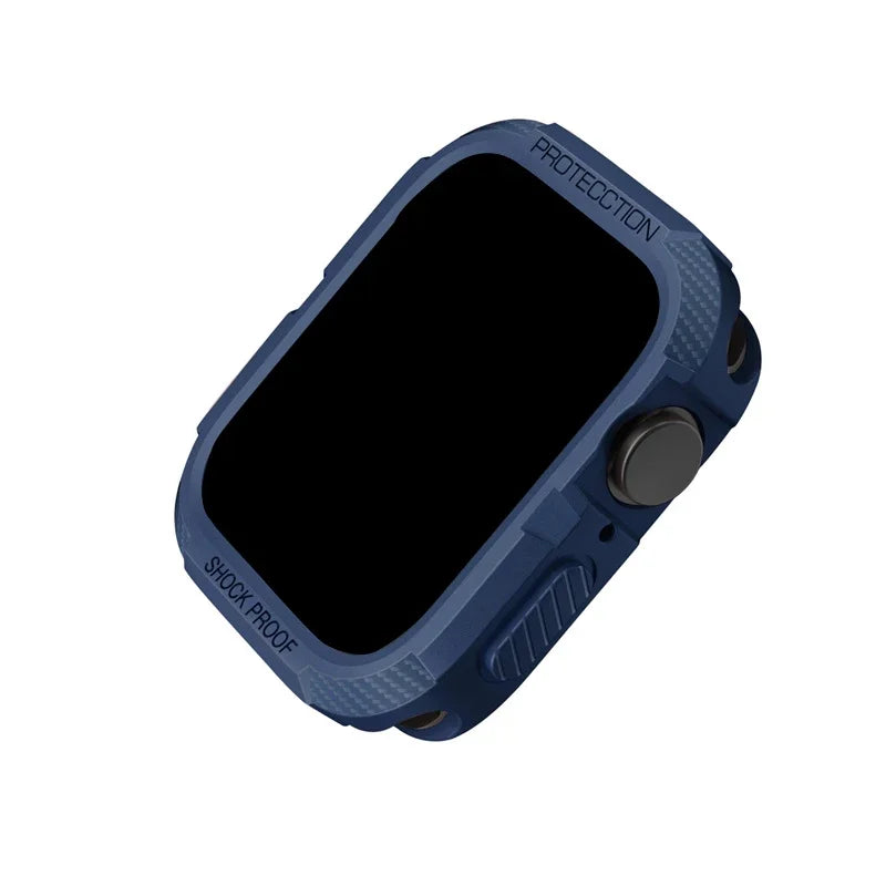 Rugged TPU Protective Case & Screen Protector for Apple Watch Series 5-9 & SE – 38mm-45mm iWatch Cover