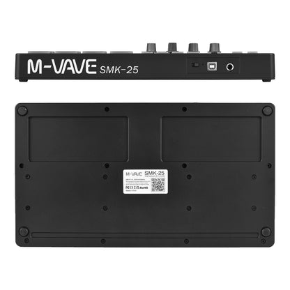 M-VAVE 25 Key MIDI Control Keyboard – Portable USB, Velocity-Sensitive Keys, 8 RGB Pads, 8 Knobs