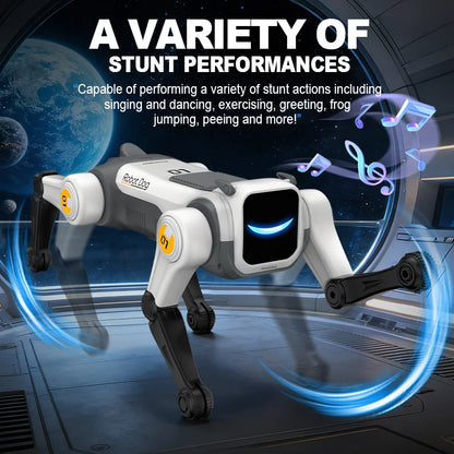 RC Intelligent Robot Dog – AI Voice Control Programmable Singing & Dancing Bionic Stunt Robot Toy