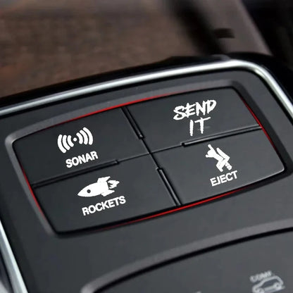 15PCS Car Dashboard Switch Stickers - Self-Adhesive Button Labels for Car & Truck Console Decoration