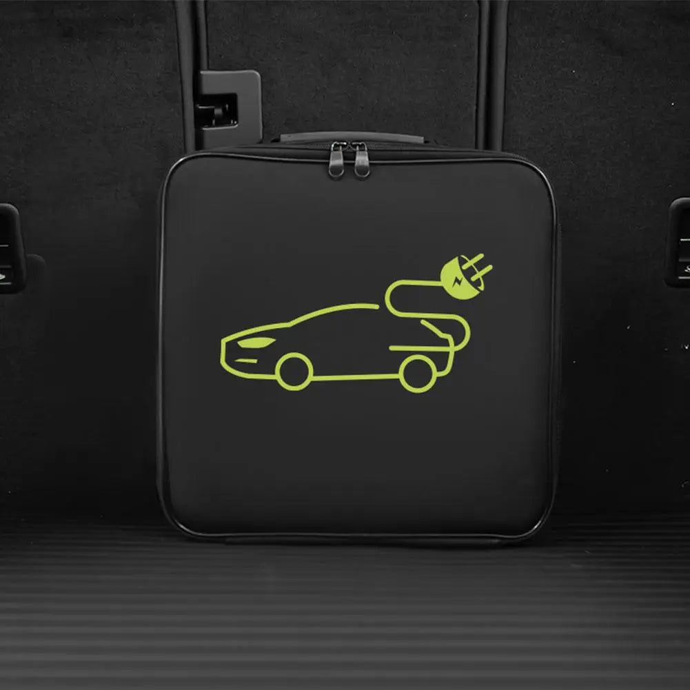 Electric Car Battery Jumper Cable Storage Bag – Waterproof EV Charger Gun Organizer for Charging Cables & Cords